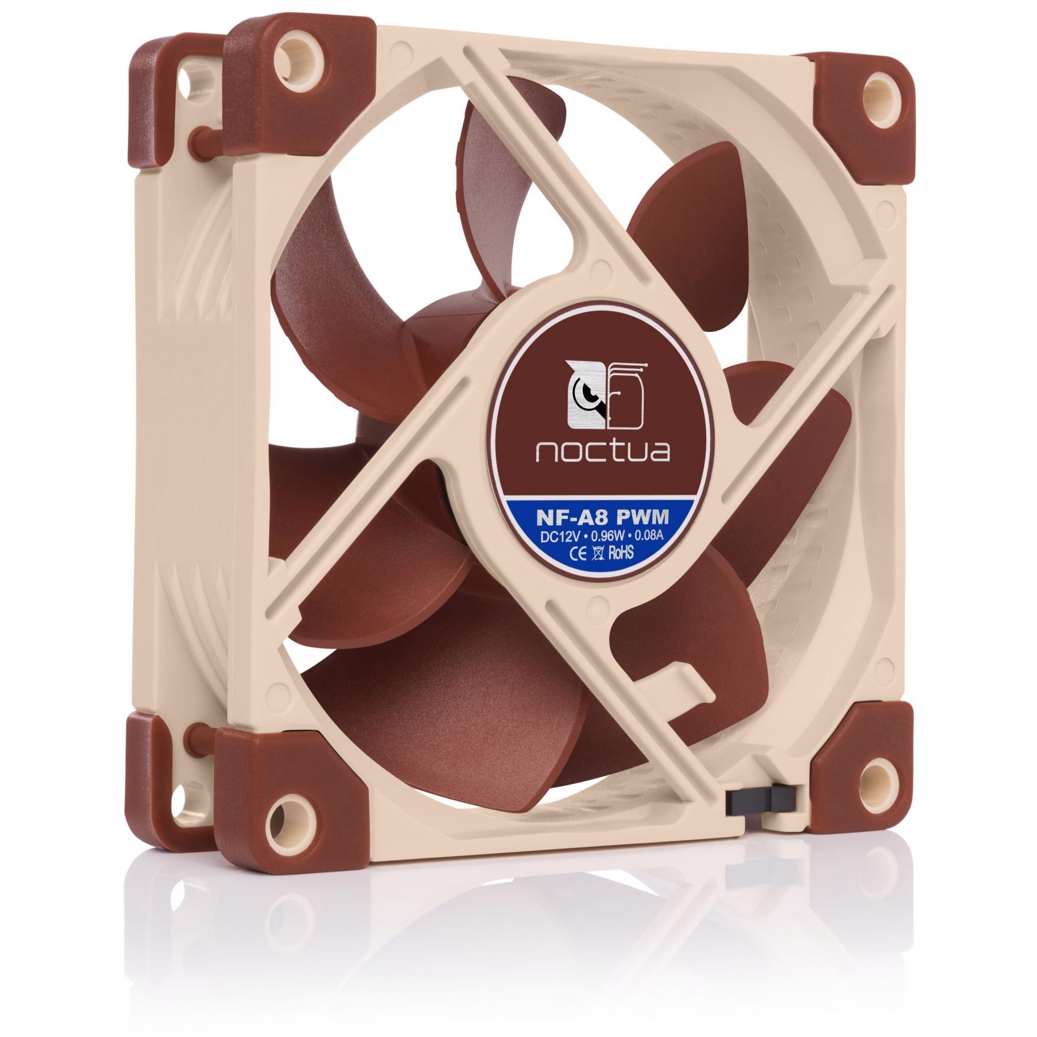 A large main feature product image of Noctua NF-A8-PWM 80mm x 25mm 2200RPM PWM Cooling Fan