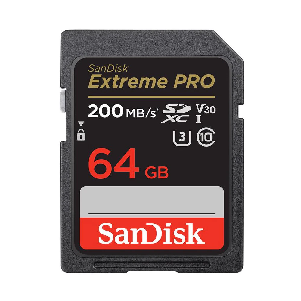 A large main feature product image of SanDisk Extreme Pro SDXC U3 V30 UHS-I SD Card - 64GB