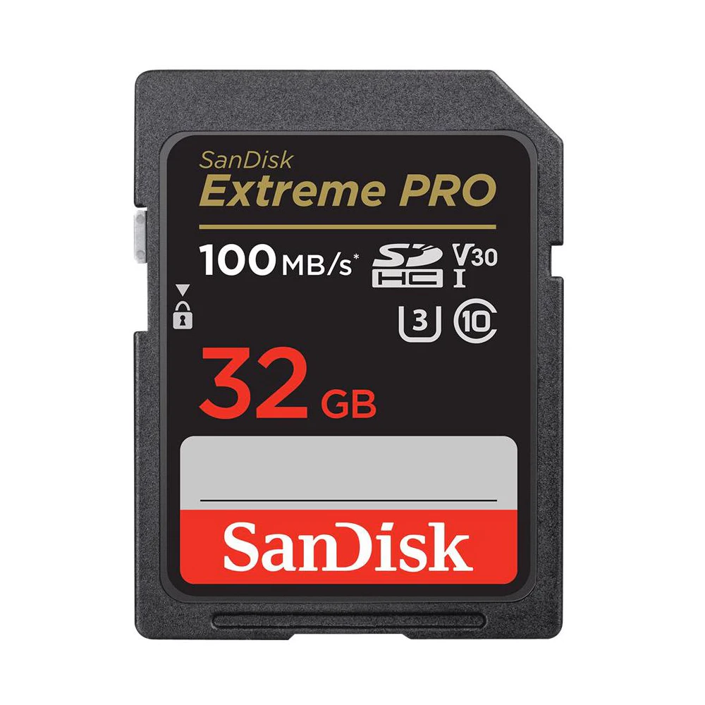A large main feature product image of SanDisk Extreme Pro SDHC U3 V30 UHS-I SD Card - 32GB