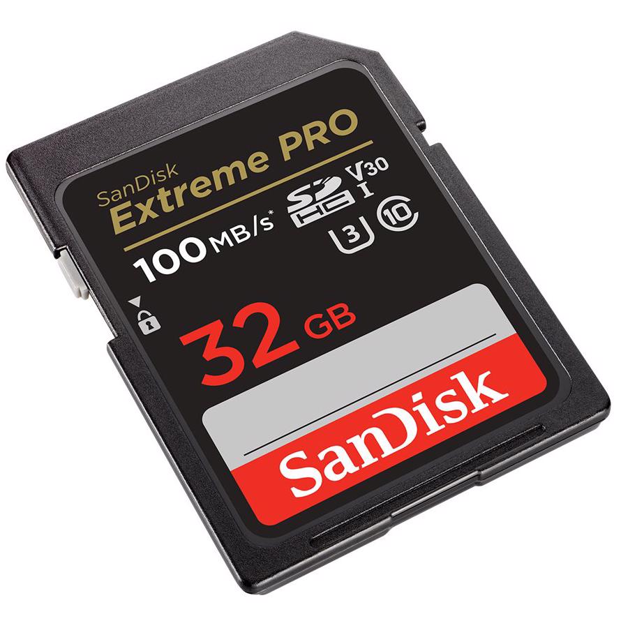 A large main feature product image of SanDisk Extreme Pro SDHC U3 V30 UHS-I SD Card - 32GB