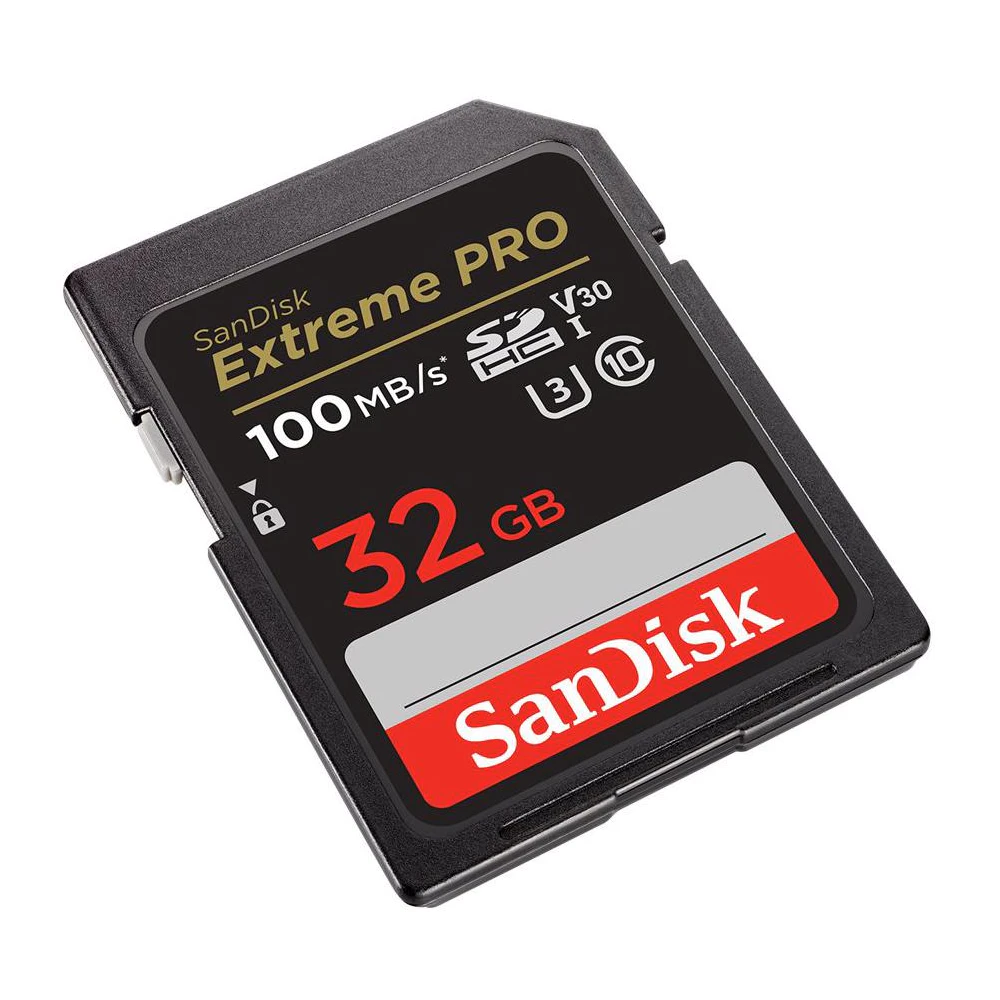 A large main feature product image of SanDisk Extreme Pro SDHC U3 V30 UHS-I SD Card - 32GB
