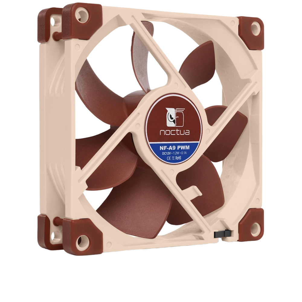 A large main feature product image of Noctua NF-A9-PWM 92mm x 25mm PWM Cooling Fan