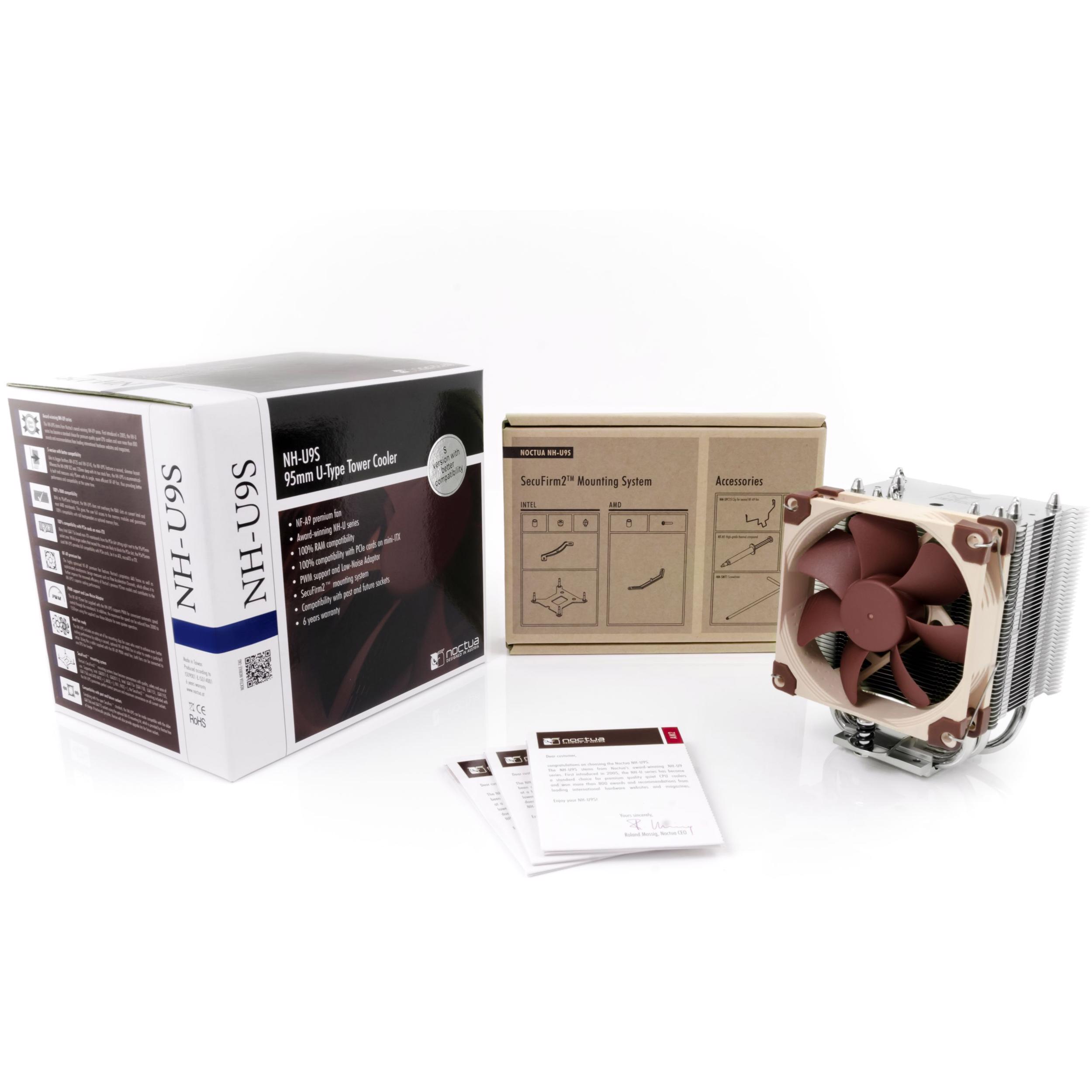 A large main feature product image of Noctua NH-U9S 92mm Multi Socket CPU Cooler