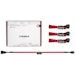 A product image of Noctua NA-SEC1 4x 30cm 4-Pin Fan Extension Cable Kit - Chromax Red