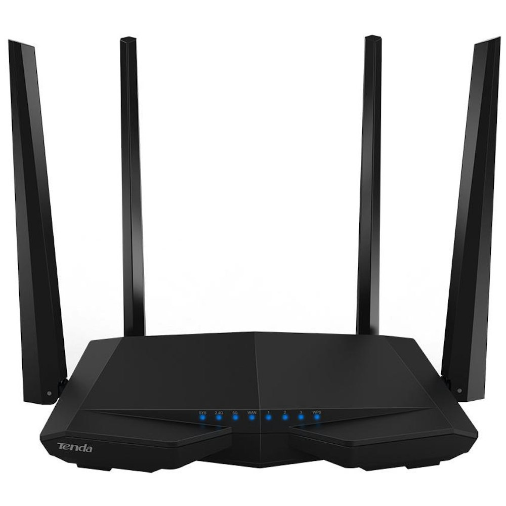 A large main feature product image of Tenda AC6 AC1200 Dual-Band Wi-Fi Router