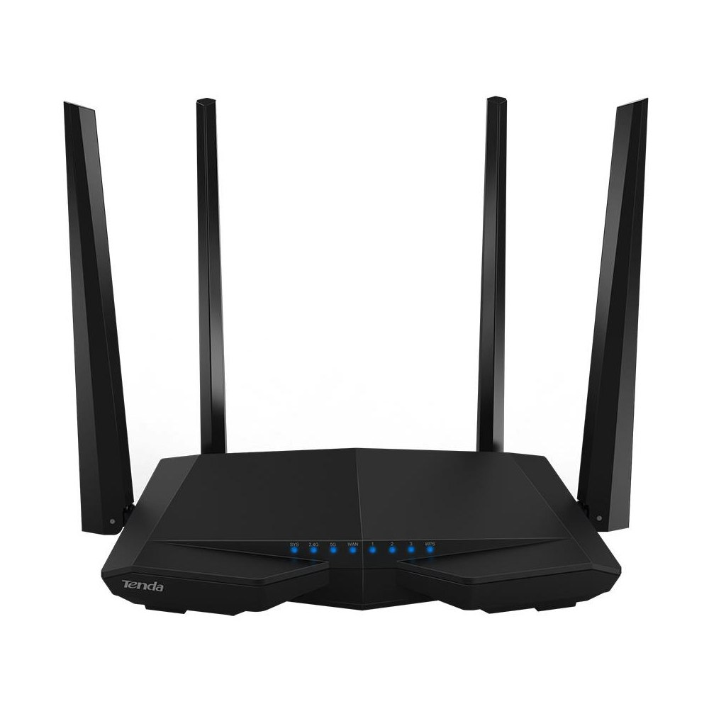 A large main feature product image of Tenda AC6 AC1200 Dual-Band Wi-Fi Router