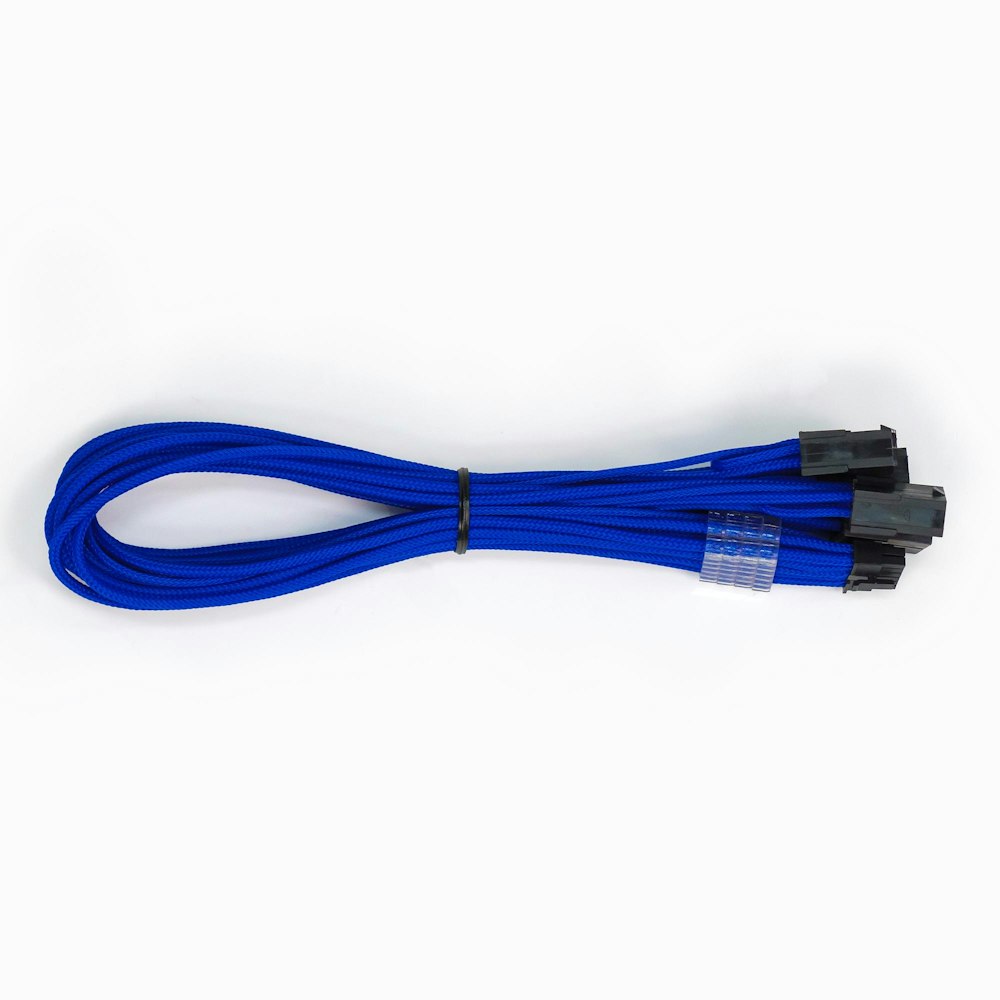 A large main feature product image of GamerChief 12VHPWR 600W 4x8-Pin 45cm Sleeved Extension Cable (Blue)