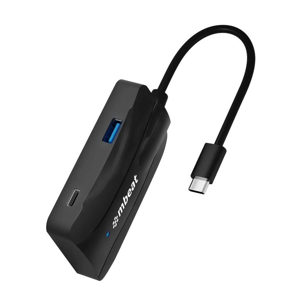 A large main feature product image of mBeat 4 Port 10Gbps USB-C to USB-A/USB-C Hub