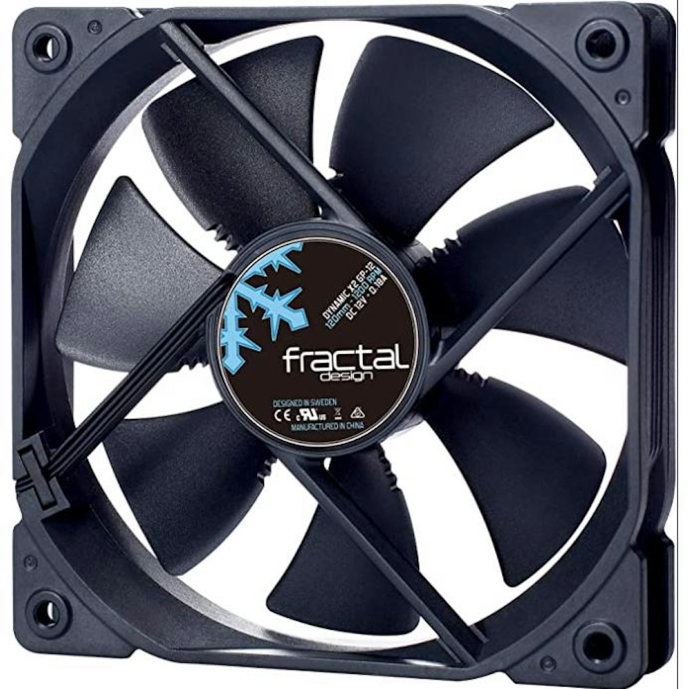 A large main feature product image of Fractal Design Dynamic X2 GP-12 120mm Fan - Black