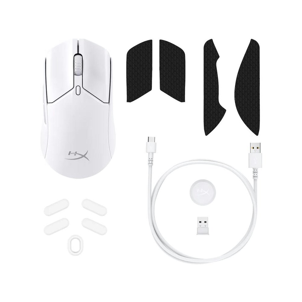 A large main feature product image of HyperX Pulsefire Haste 2 - Wireless Gaming Mouse (White)