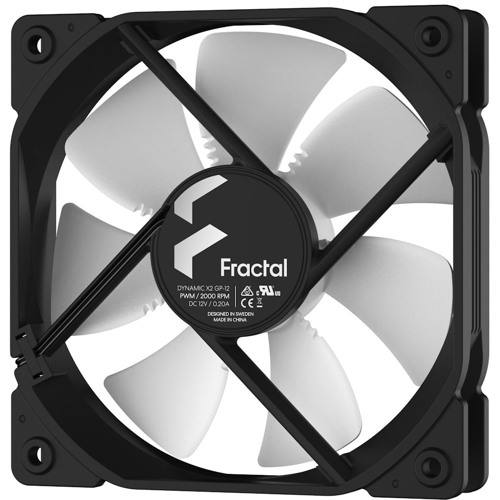 A large main feature product image of Fractal Design Dynamic X2 GP-12 120mm PWM Fan - White