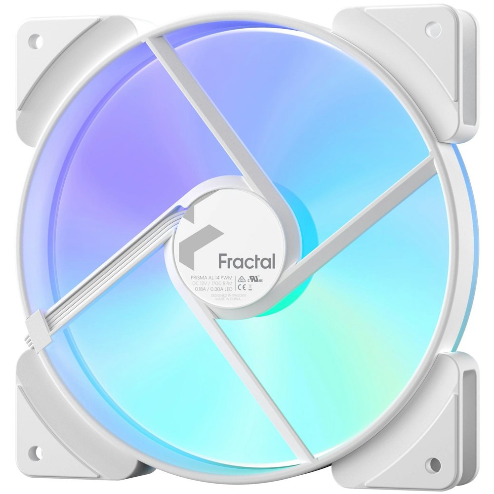A large main feature product image of Fractal Design Prisma AL-14 ARGB PWM White