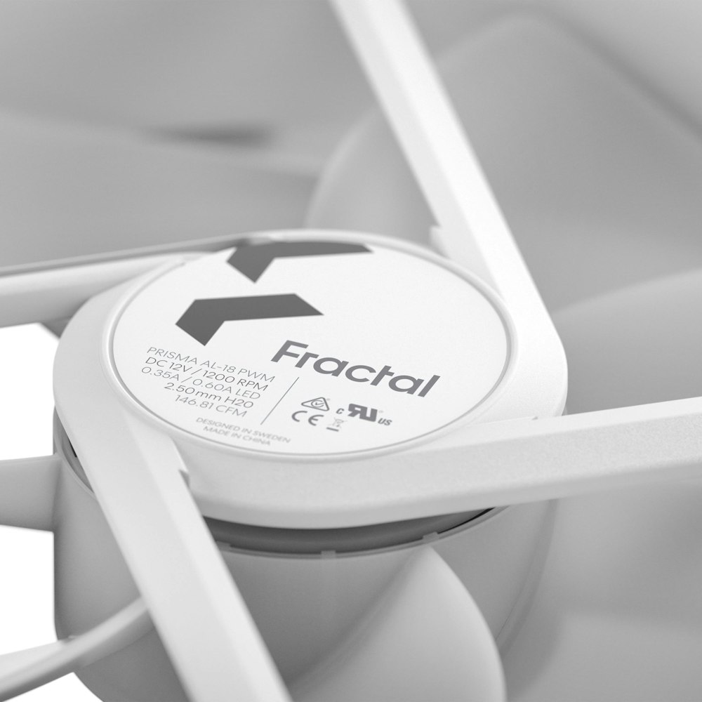 A large main feature product image of Fractal Design Prisma AL-18 ARGB PWM White
