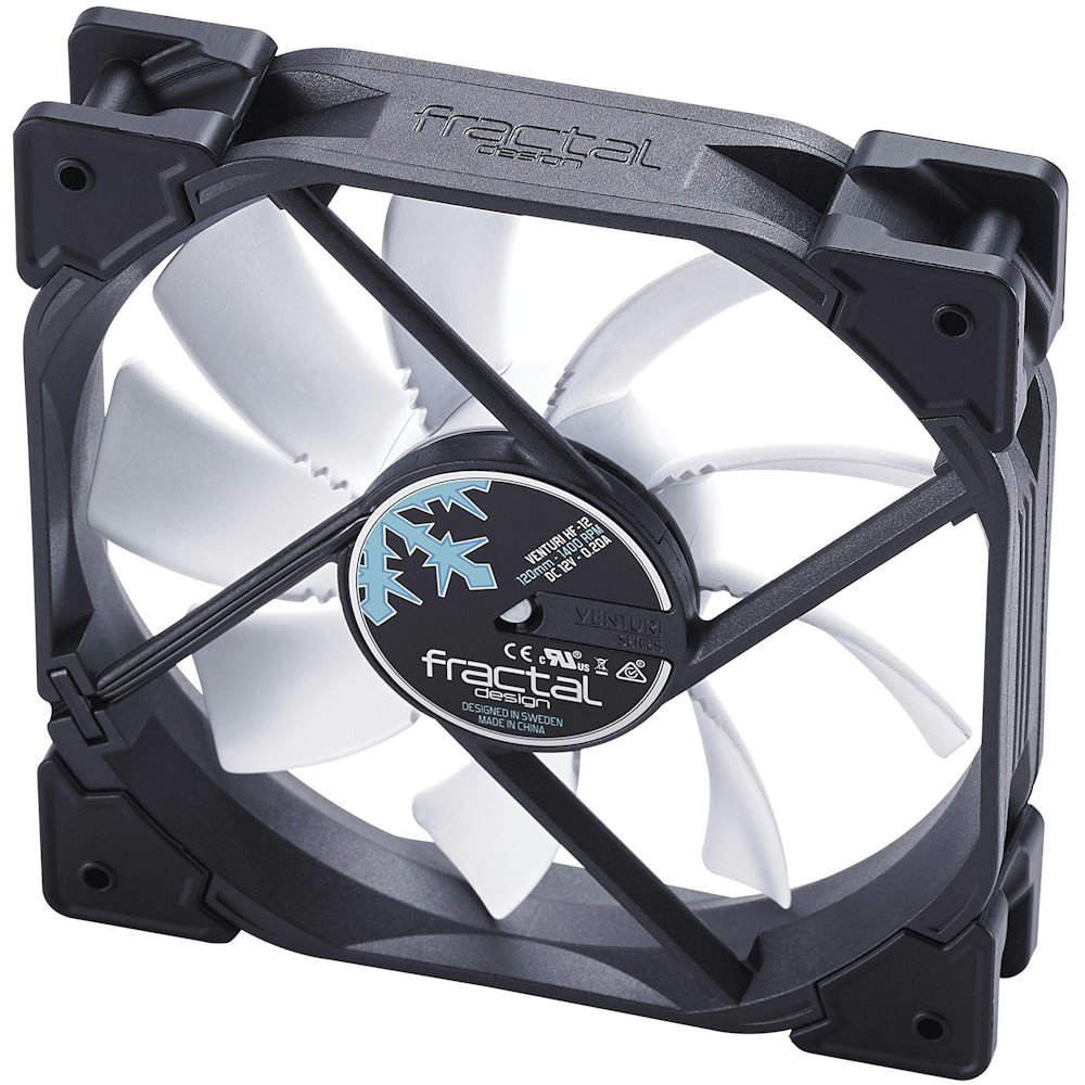 A large main feature product image of Fractal Design Venturi HF-12 120mm Fan - White