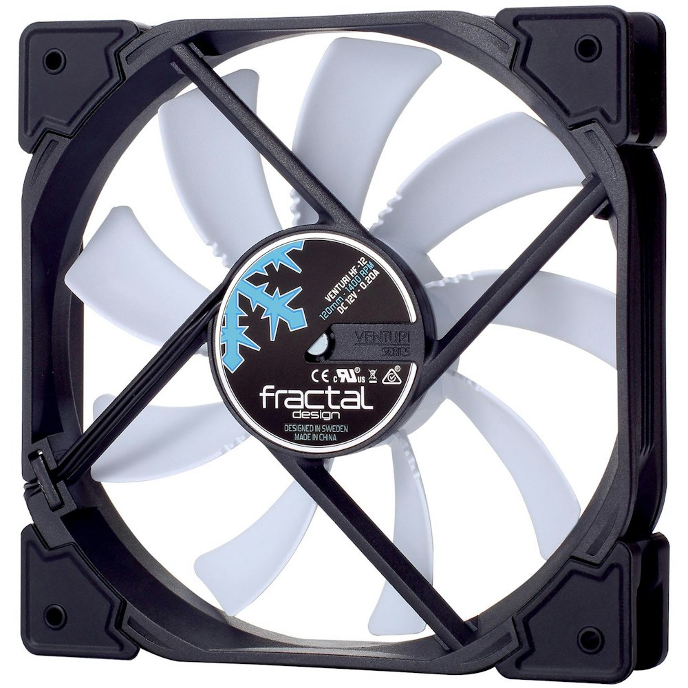 A large main feature product image of Fractal Design Venturi HF-12 120mm Fan - White
