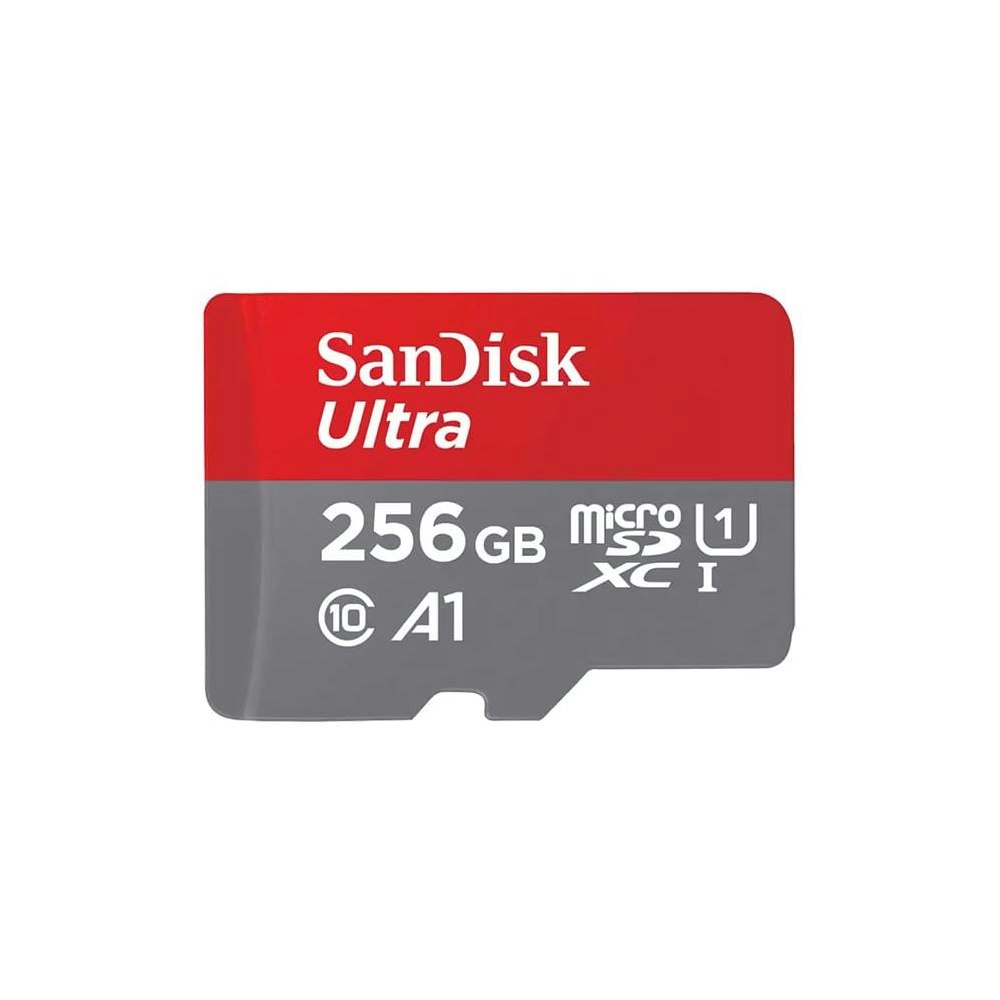 A large main feature product image of SanDisk Ultra 256GB UHS-I MicroSDXC Card