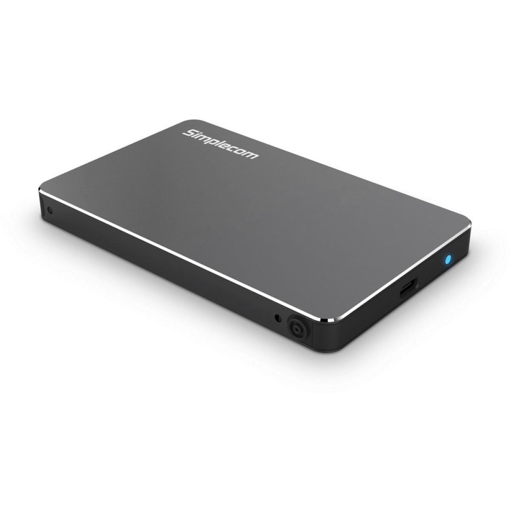 A large main feature product image of Simplecom SE219 Aluminium Tool-Free 2.5" SATA HDD/SSD USB-C Enclosure