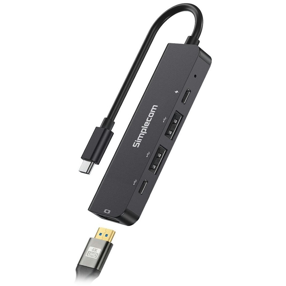 A large main feature product image of Simplecom CH550 USB-C 5-in-1 Multiport Adapter Hub