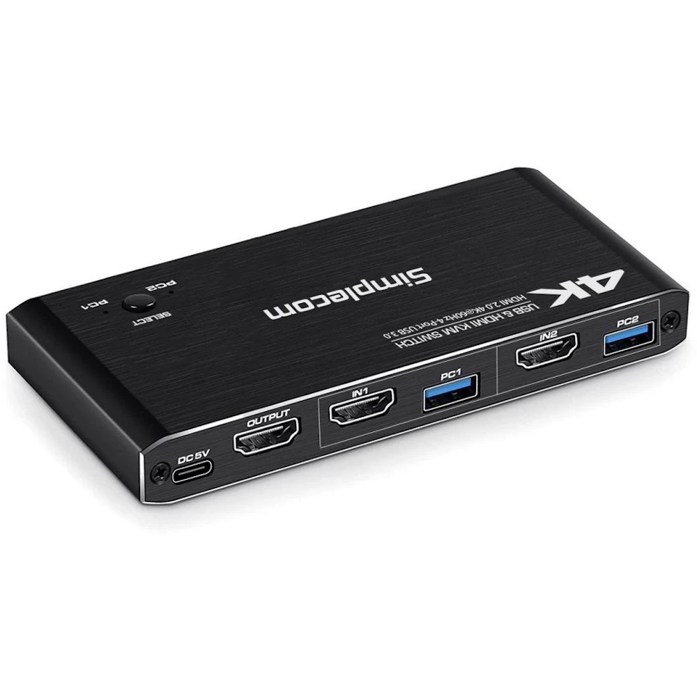 Simplecom KM420 2-Port HDMI 2.0 KVM Switch
