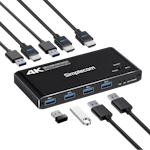 A small tile product image of Simplecom KM420 2-Port HDMI 2.0 KVM Switch