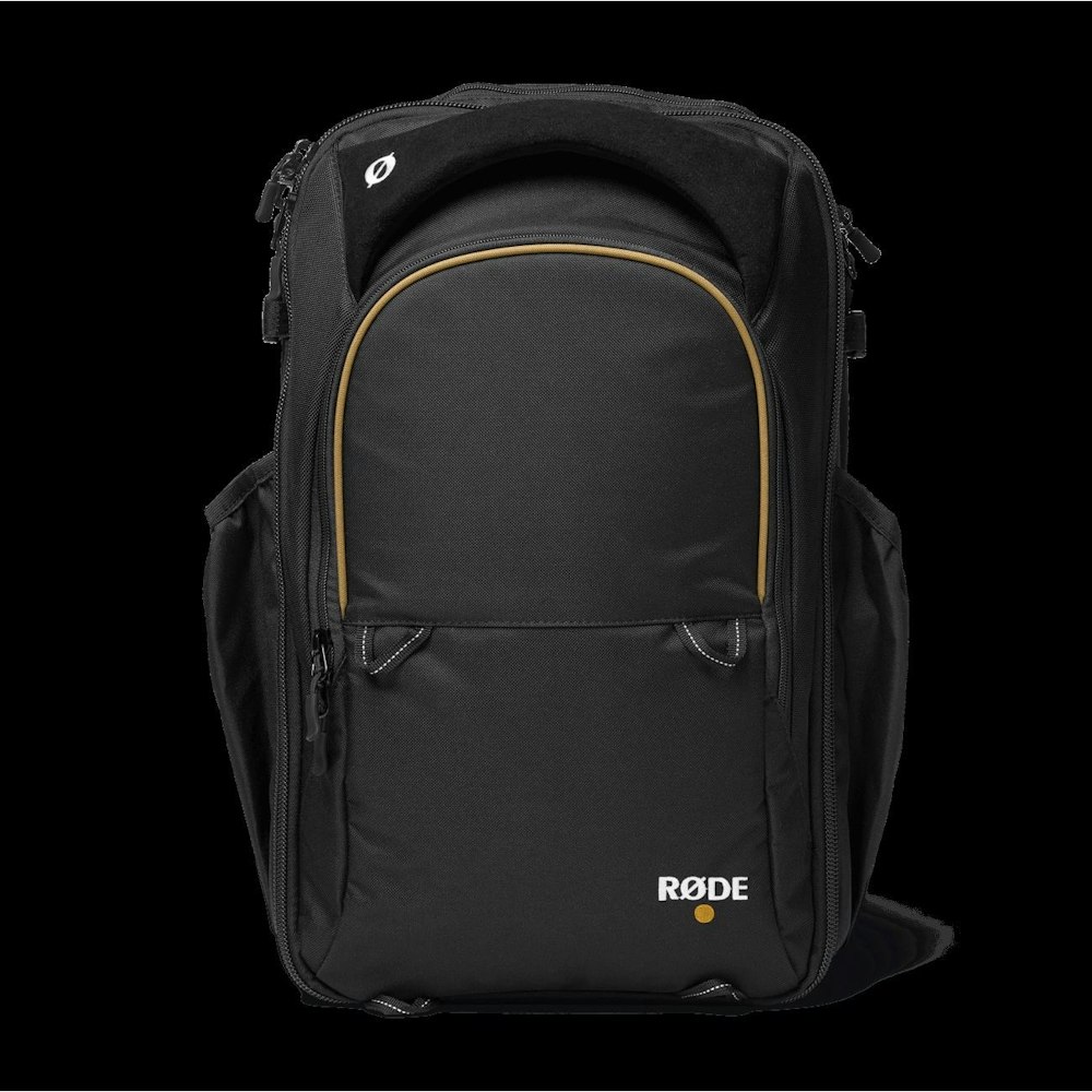 A large main feature product image of RODE RODECaster Pro II Backpack