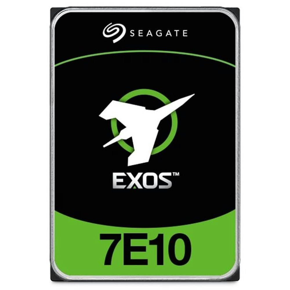A large main feature product image of Seagate EXOS 7E10 512e/4KN Enterprise HDD - 8TB 256MB
