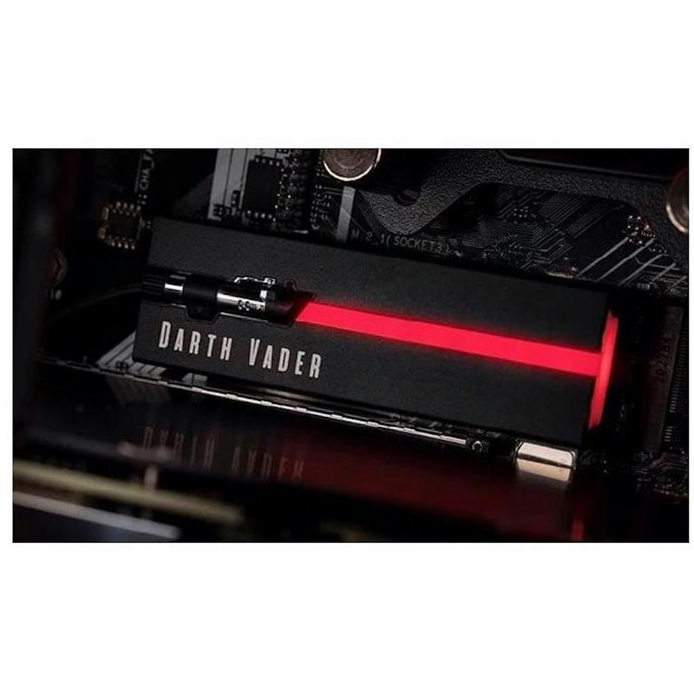A large main feature product image of Seagate FireCuda w/ Heatsink PCIe Gen4 NVMe M.2 SSD - Star Wars Lightsaber Special Edition 1TB