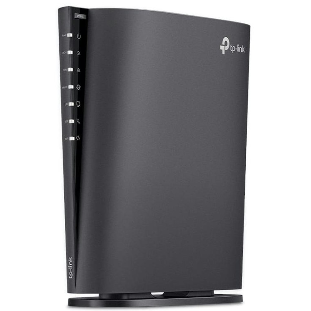 A large main feature product image of TP-Link Archer AX80 - AX6000 8-Stream Wi-Fi 6 Router with 2.5GbE