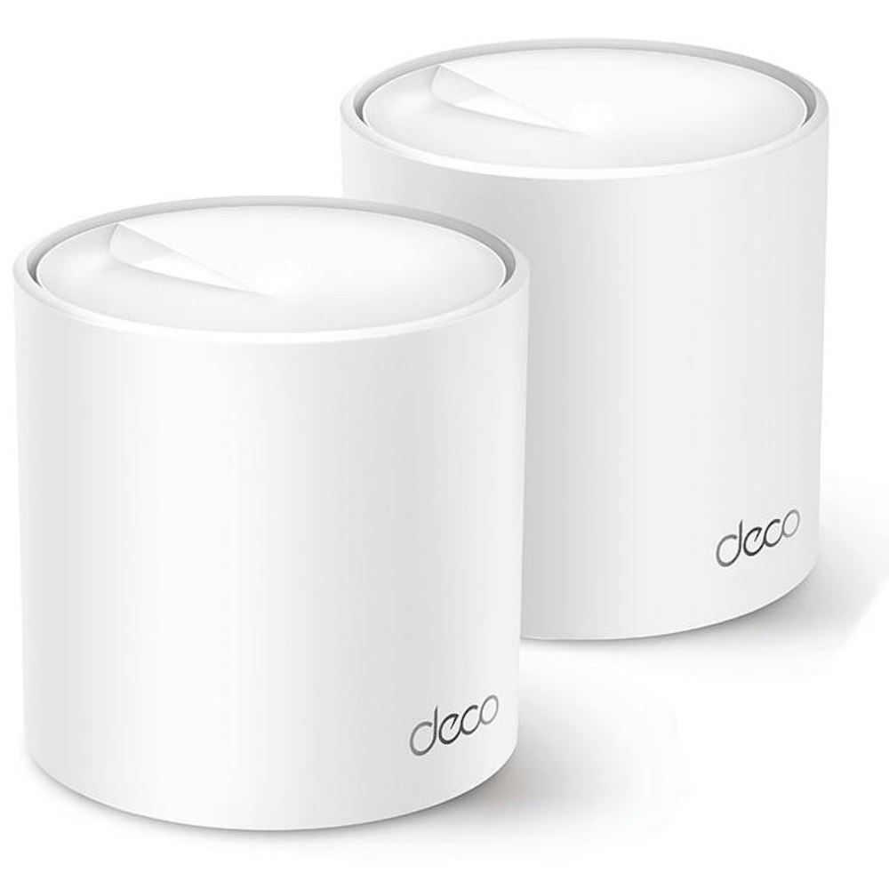 A large main feature product image of TP-Link Deco X60 - AX5400 Wi-Fi 6 Mesh System (2 Pack)