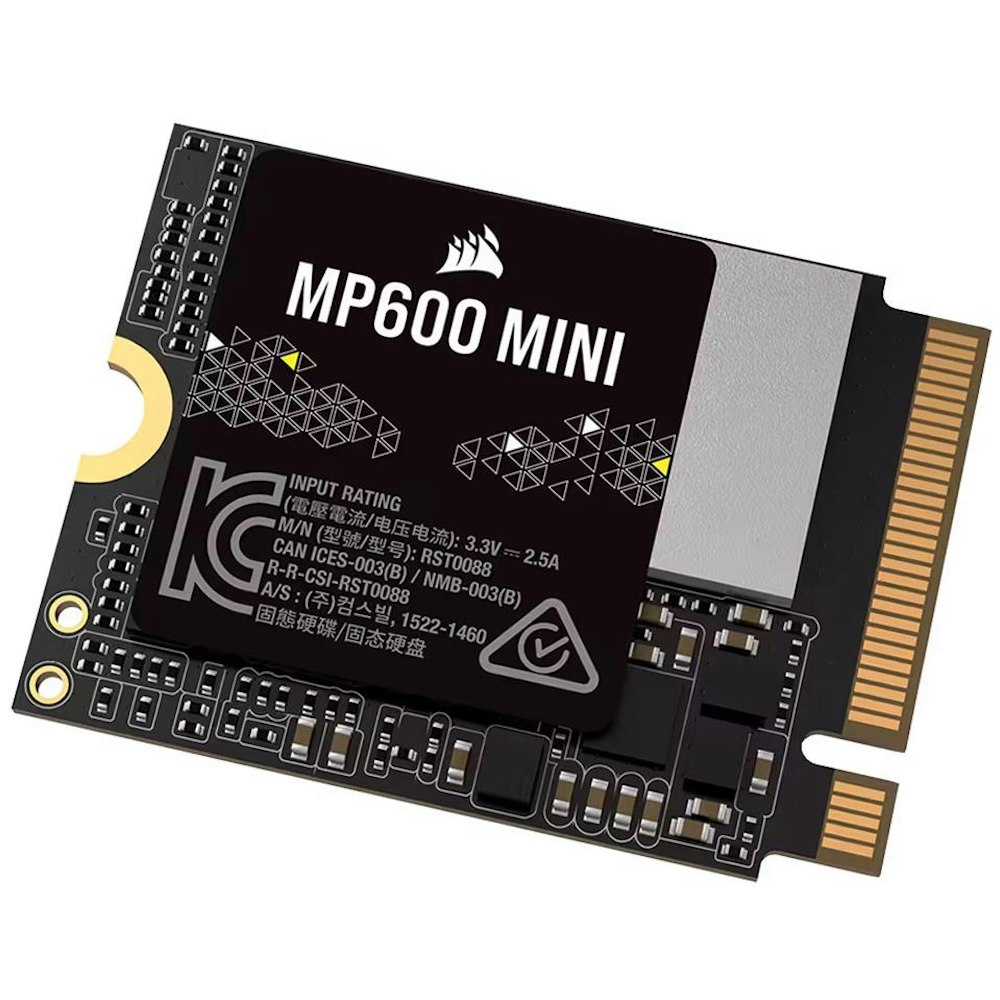 A large main feature product image of Corsair MP600 MINI PCIe Gen4 NVMe M.2 2230 SSD - 1TB