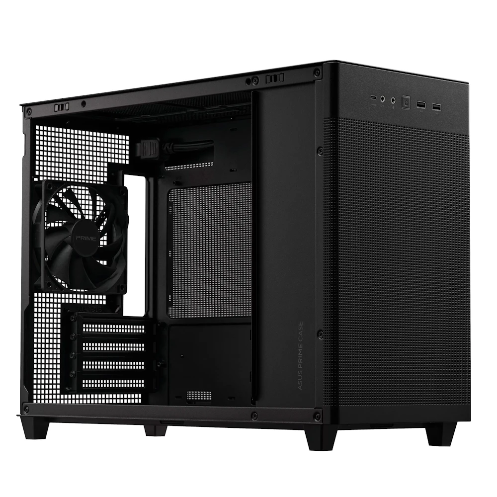 ASUS PRIME AP201 TG Micro Tower Case - Black