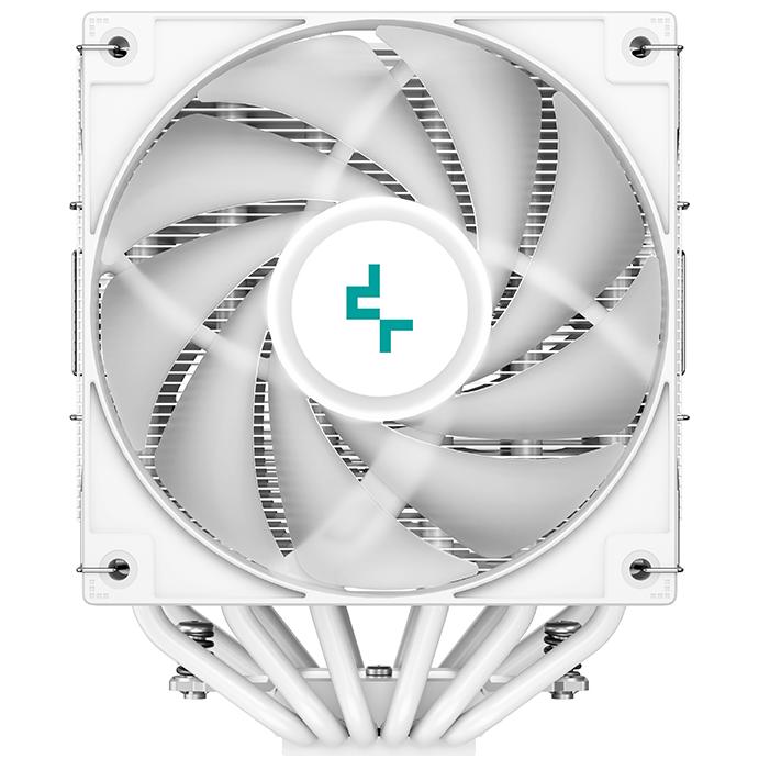 A large main feature product image of DeepCool AG620 ARGB CPU Cooler - White