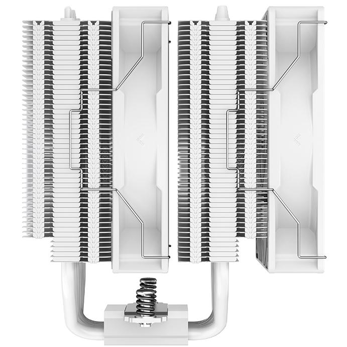 A large main feature product image of DeepCool AG620 ARGB CPU Cooler - White