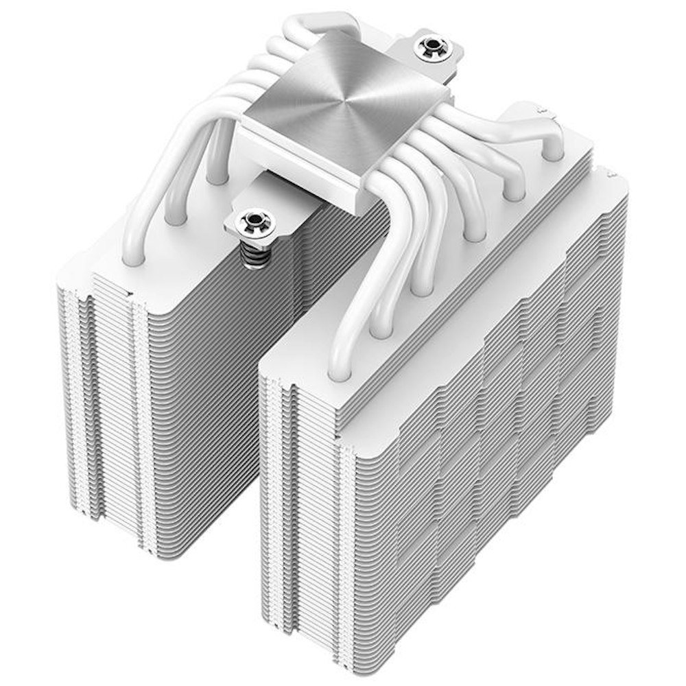 A large main feature product image of DeepCool AG620 ARGB CPU Cooler - White