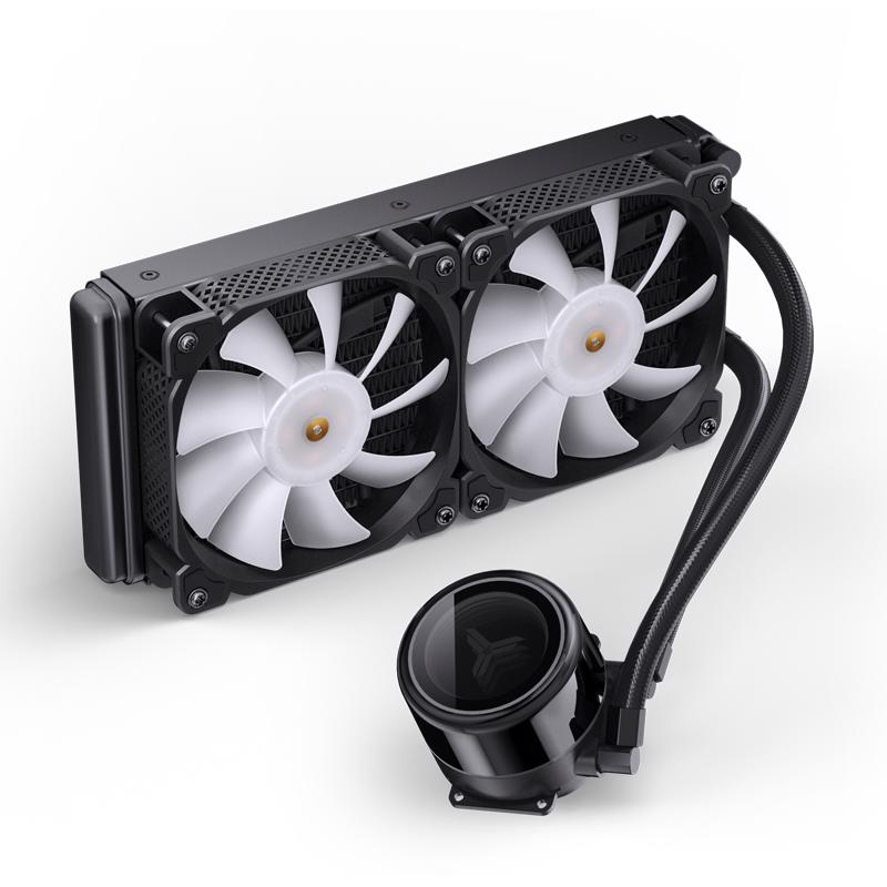 A large main feature product image of Jonsbo Light Drum ARGB 240mm AIO CPU Liquid Cooler (Black)