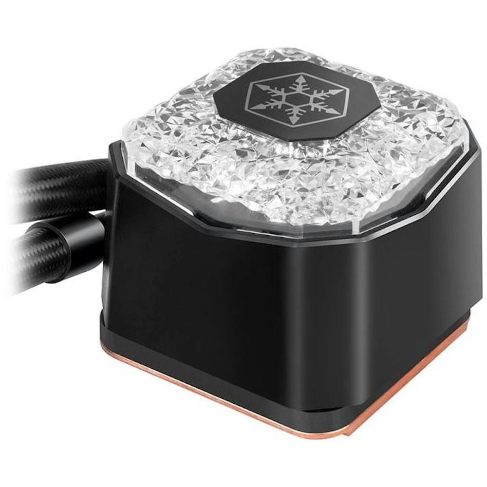 A large main feature product image of SilverStone IceGem 360P ARGB 360mm Liquid CPU Cooler - Black