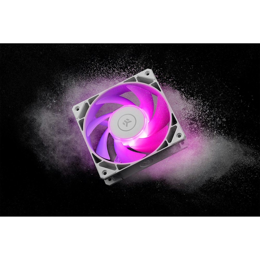 A large main feature product image of EK Loop FPT 120 D-RGB 120mm Fan - White