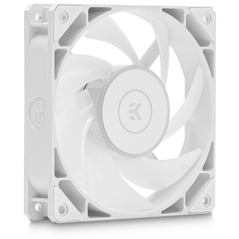 A large main feature product image of EK Loop FPT 120 D-RGB 120mm Fan - White