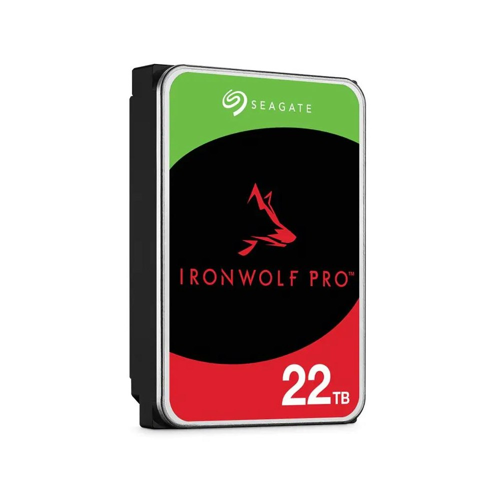 A large main feature product image of Seagate IronWolf Pro 3.5" NAS HDD - 22TB 512MB