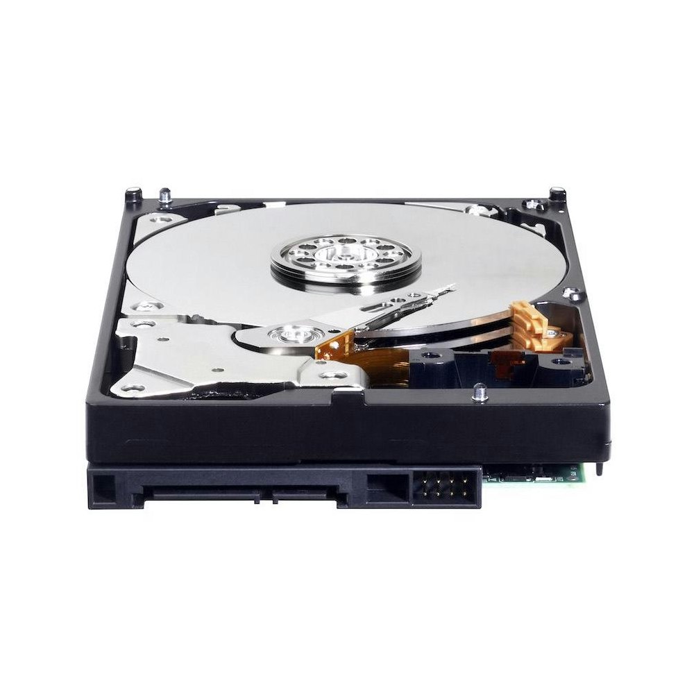 A large main feature product image of WD Blue 3.5" Desktop HDD - 4TB 256MB