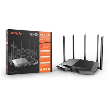 Product image of Tenda TX27 Pro AX5700 Tri-Band Gigabit Wi-Fi 6E Router - Click for product page of Tenda TX27 Pro AX5700 Tri-Band Gigabit Wi-Fi 6E Router