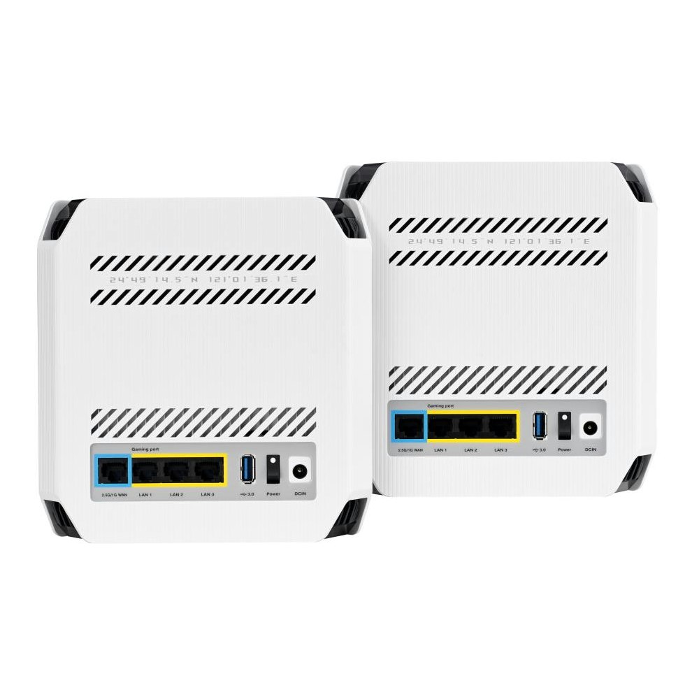 A large main feature product image of ASUS ROG Rapture GT6 AX10000 AiMesh WiFi 6 Router - White