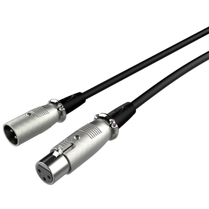 A large main feature product image of HyperX XLR Cable – Male-to-Female, 3 Pin, 3.1m – Black
