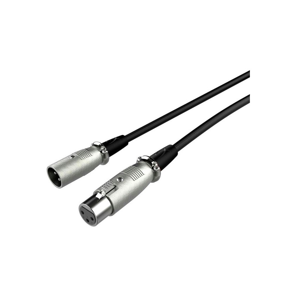A large main feature product image of HyperX XLR Cable – Male-to-Female, 3 Pin, 3.1m – Black