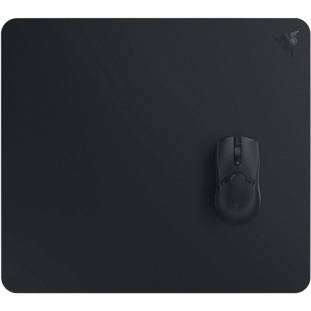 A large main feature product image of Razer Atlas - Premium Tempered Glass Mat (Black)