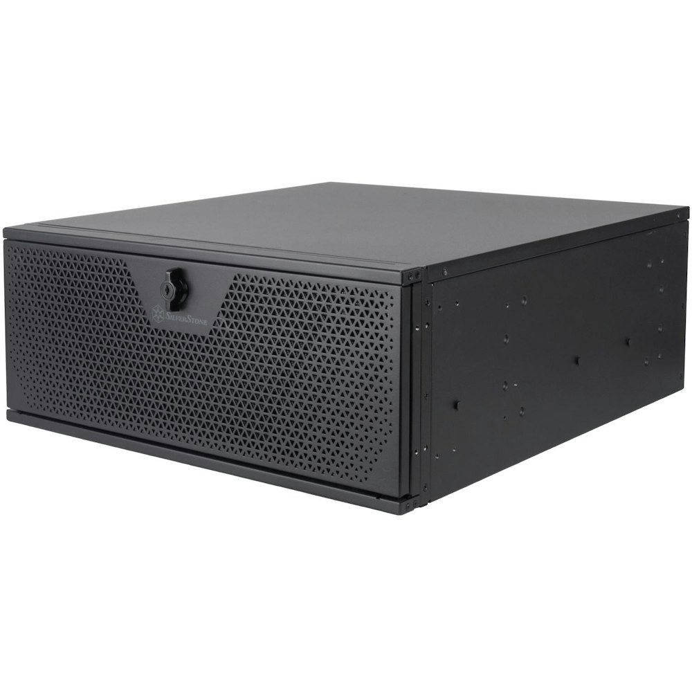 A large main feature product image of SilverStone RM44 4U Rackmount Case - Black