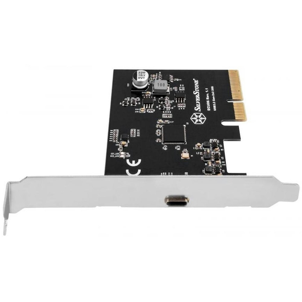 A large main feature product image of SilverStone ECU06 USB 3.2 Controller Card