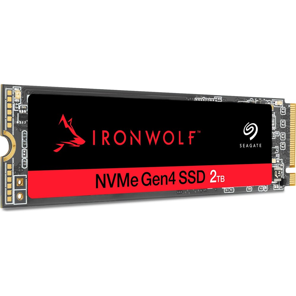 A large main feature product image of Seagate IronWolf 525 PCIe Gen4 NVMe M.2 NAS SSD - 2TB