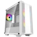 A product image of DeepCool CC360 ARGB mATX Tower Case - White