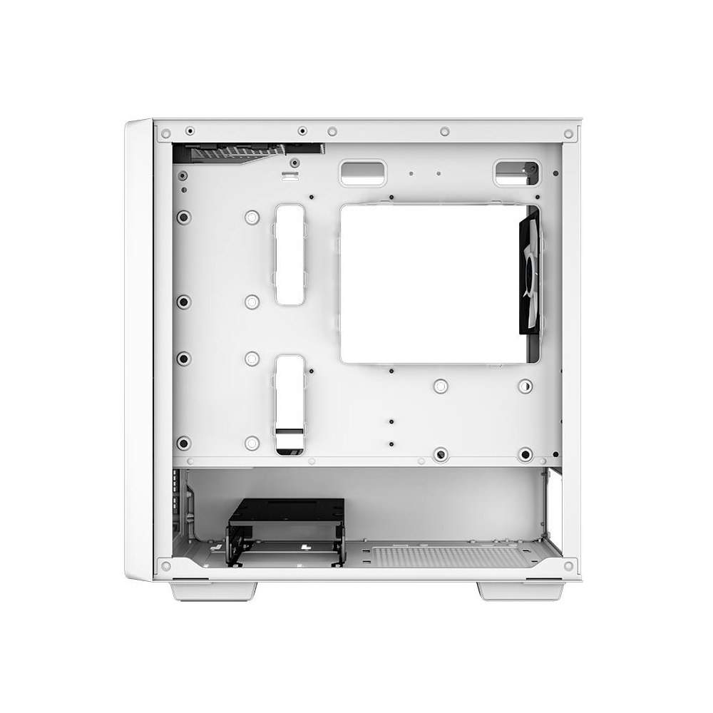 A large main feature product image of DeepCool CC360 ARGB mATX Tower Case - White